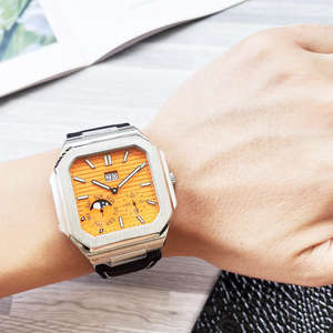 Montre mécanique pour hommes 2025, multifonctionnelle, style luxueux avec bracelet en jean - Product Image 3