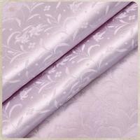 Tissu de Haute Couture en Soie de Mûrier 100% Grade 6A, Anti-statique, Respirant, Jacquard Floral, Violet Fumé, Largeur 70cm, 100GSM