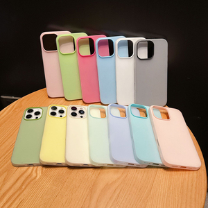 Custodia per telefono anti-caduta e antiurto 2 in 1 opaca effetto gelatina color macaron all'ingrosso per <span class=keywords><strong>iPhone</strong></span> 17 16 15 <span class=keywords><strong>Pro</strong></span> <span class=keywords><strong>Max</strong></span> <span class=keywords><strong>14</strong></span> 13 - Product Image 1