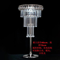 Décoration de mariage, centre de table doré et argenté avec porte-bougie lumineux, support à fleurs en métal et cristal, centre de table pour fête de mariage