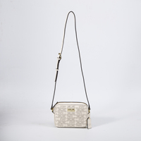 Robe soochic monogramme personnalisé Signature Perforé faux cuir zippé Mini sac appareil photo Sac bandoulière bandoulière