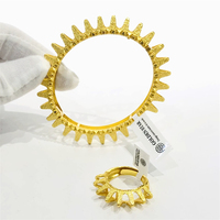 Ensemble de bijoux de luxe en gros Golden Star Jewelry, parure de bracelets personnalisée en laiton plaqué or pour femme, style arabe, africain, malaisien