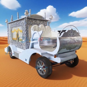 White Silver Electric Classical Funeral Hearse for Sale Custom Made Funeral Hearse High Quality Special Transportation - Product Image 5