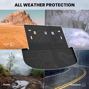 Tapis de dossier de <span class=keywords><strong>coffre</strong></span> LASFIT Telluride 2020-2025 TPE toutes saisons à motif rainuré OLIVER sur mesure pour siège de <span class=keywords><strong>coffre</strong></span> noir - Product Image 6