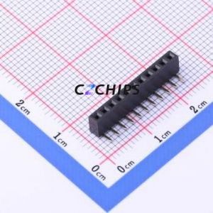 PM200-1-11-W-4.3 Pin Socket Bent Lead Through Hole,P=2mm Connector 1x11P 2mm Square Hole Right Angle Insert - Product Image 1