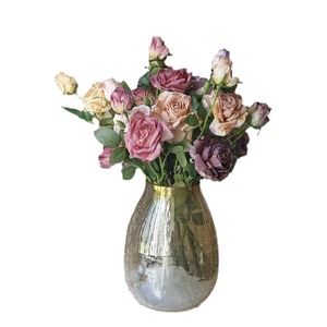 Bouquet de roses artificielles en soie 30cm-100cm, style français vintage, décoration d'intérieur, arrangement de table pour salon - Product Image 5