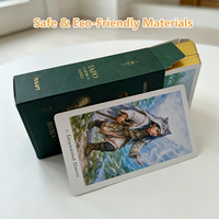 Cartas de Tarot con Borde Dorado Personalizado, Mazo de Oráculos, Adivinación Espiritual Indie, Acabado Mate, Caja Plegable, Fabricación por Contrato, Juego de Mesa