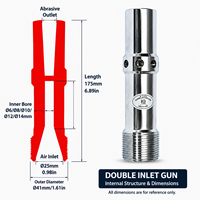 Pistolet de sablage à simple et double entrée, haute efficacité, pour le nettoyage et l'élimination de la rouille