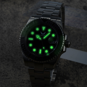 Reloj con caja De acero inoxidable con fecha automática Premium al por mayor movimiento De cuarzo japonés cuero luminoso alta calidad moda <span class=keywords><strong>Reoj</strong></span> De - Product Image 4