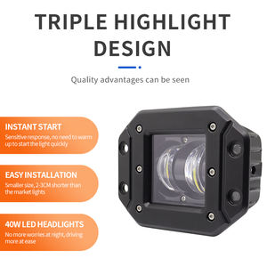 12V 24v通用汽车发光二极管工作灯高近光双色摩托车聚光灯越野DRL平齐安装汽车发光二极管吊舱灯 - Product Image 3