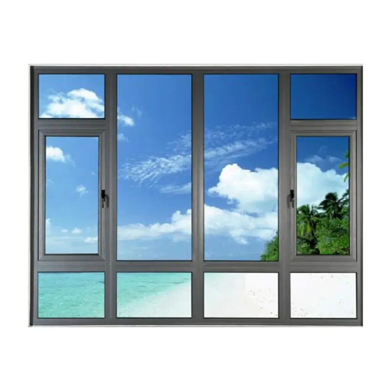 Super Openslaande Groothandel Aluminium Windows Hoge Veiligheid Impact Glas Openslaand Raam Dubbele Beglazing Aluminium Frame Ramen