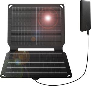 10W Portable Solar Chargers <b>5V</b> USB Small Power Emergency ETFE Panels Foldable IP67 Waterproof Camping Hiking Backpacking - Product Image 1