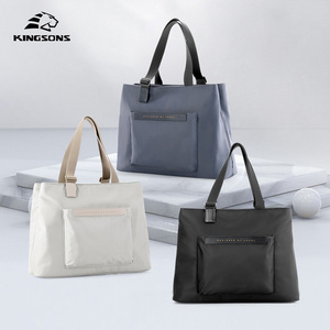 Kingsons Casual Tote Bag Waterproof Nylon Large Capacity Daily Use Unisex Handbag - Product Image 1