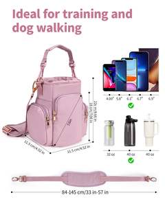 Free sample <b>Dog</b> <b>Treat</b> <b>Pouch</b> No Spill Clasp Custom Leather <b>Dog</b> Poop Dispenser Holder <b>Treat</b> Bag <b>Pouch</b> <b>Dog</b> Waste Bag Holder - Product Image 2