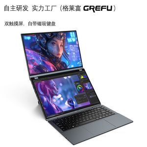 แล็ปท็อปจอสัมผัสคู่ขนาด 14 นิ้ว 120Hz ความละเอียด 1920x1200 พิกเซลต่อตารางนิ้ว พร้อม SSD และโปรเซสเซอร์ AI สำหรับเล่นเกม ธุรกิจ ออกแบบ และความบันเทิง - Product Image 4