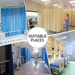 Partition divider fire retardant mesh privacy cubicle curtains fabric for <span class=keywords><strong>the</strong></span> hospital curtain - Product Image 6