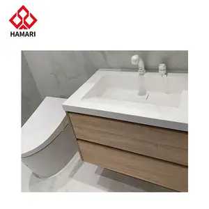 Factory Wholesale MODERN CONCISE Bathroom Artificial Stone Wash Basin Sink For Hotel Apartment