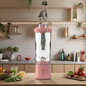 <span class=keywords><strong>Blender</strong></span> buah bertenaga baterai USB 600ml portabel dengan sedotan untuk milkshake dan Smoothies untuk mobil Hotel dan penggunaan luar ruangan - Product Image 2