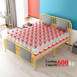 Household Full Size Steel Single Metal <b>Bed</b> <b>Frame</b> with <b>Soft</b> Package Headboard Cushion for Dormitories Hotels Commercial Furniture - Product Image 2