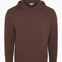 Sudadera con capucha y logotipo personalizado para hombre Sudadera con capucha Slub Terry Sudadera con capucha básica y bolsillo canguro