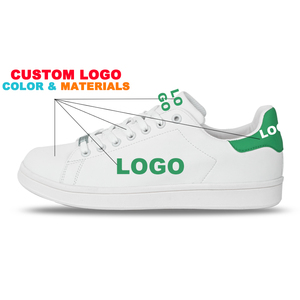 Chaussures Décontractées Classiques Plates en Cuir Blanc de Haute Qualité, Nouveautés pour Adulte Homme Femme, Logo Personnalisé - Product Image 2