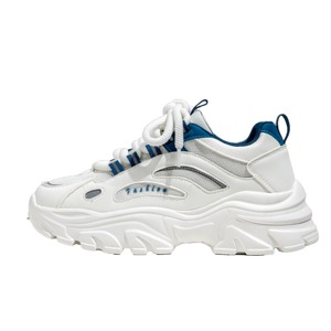 Men's shoes New style breathable white sneakers thick-soled sport and casual low <b>top</b> sneakers suitable for male students - Product Image 1