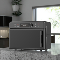 2025 noir 20L écran tactile numérique multifonctionnel Air Fry four micro-ondes sans huile électrique Air chaud friteuse pour usage domestique