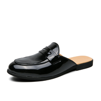 Mules sans dos à enfiler, mocassins penny, chaussures demi-pantoufles durables pour hommes, tailles 38-46
