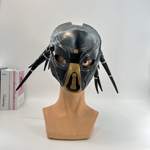 <span class=keywords><strong>Máscara</strong></span> y Casco de Guerrero de Hierro con Temática de <span class=keywords><strong>Depredador</strong></span> para Halloween, Accesorios de Disfraz, Material de Látex - Product Image 4