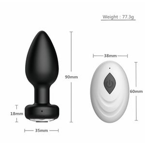 <span class=keywords><strong>Plug</strong></span> Anale Vibrante 10 Modalità Giocattoli Sessuali Vibratore in Silicone <span class=keywords><strong>Plug</strong></span> Anale Telecomandato Massaggiatore Prostatico Giocattoli per Adulti - Product Image 1