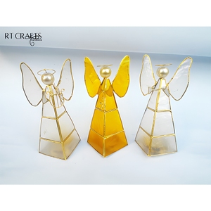 Portavelas de Concha de Capiz con Marco Dorado, Ligero, Decoración Religiosa Filipina para el Hogar, Regalo de Recuerdo para Navidad y Bodas, Resistente al Calor - Product Image 3