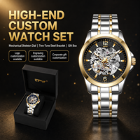 Montres-bracelets Mécaniques Automatiques Squelette de Luxe Personnalisées pour Hommes, Vente en Gros