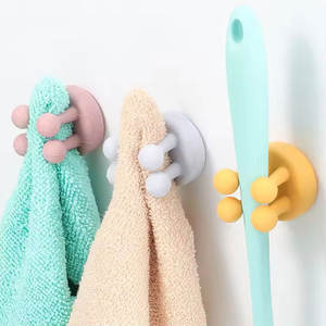 Silicone Flexible <b>Hooks</b> Small Adhesive Wall Mount <b>Towel</b> <b>Hook</b> for Kitchen and Bathroom - Product Image 3
