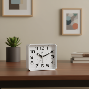 JUSTAMINUTE Alarm Clock With Snooze Function White JA7081B - Product Image 3