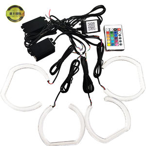 Nuevos Anillos de Halo LED RGB de Cristal Acrílico en Forma de U SHENGFENG para Faros Delanteros de Automóviles, Modificación de Faros Delanteros, Cambio de Color Universal - Product Image 3