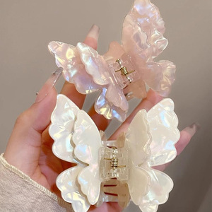 Pinzas de Pelo con Forma de Mariposa de Acetato, Novedad 2026, Accesorio para el Cabello con Brillantina para el Día de San Valentín, de la Mejor Calidad - Product Image 1