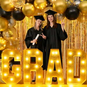 Lettere Luminose LED Personalizzate per Laurea, <span class=keywords><strong>Alfabeto</strong></span> con Lampadine per Festa di Laurea 2026, Decorazione Scolastica - Product Image 5