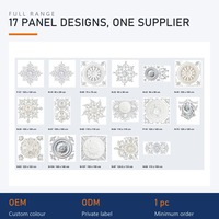 Médaillon de plafond en PU sculpté, style luxe léger français, ensemble de panneaux centraux pour la décoration de plafond de salon