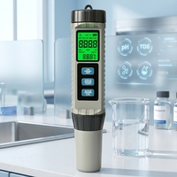 8 In1 Digital Water Quality PH for Pen TDS/EC/PH/ORP Temp Meter Analysis Instruments Residual Chlorine Tester