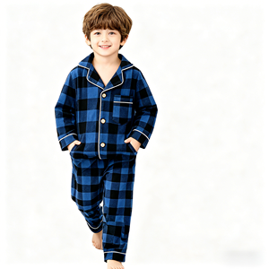 Ensemble <span class=keywords><strong>pyjama</strong></span> deux pièces confortable pour garçons, options de couleurs unies, haut à manches longues boutonné et pantalon, vêtements de nuit en coton doux pour la peau - Product Image 2