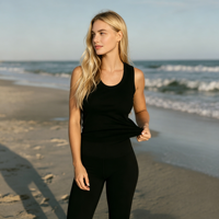 Tank Top Wanita Bergaya Model Crop Nyaman, Atasan Kasual Modis