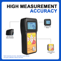 Jauge d'épaisseur numérique à ultrasons pour métaux, résolution 0,001 mm, haute précision, garantie 1 an, sondes interchangeables