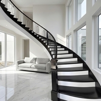 Rampe d'escalier moderne en fer forgé, balustrade intérieure haute sécurité