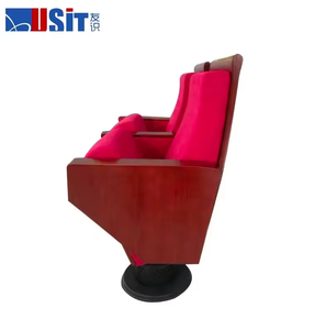 Cojín acolchado de alta calidad, silla de auditorio, sala de conferencias escolar, silla de iglesia con escritorio plegable - Product Image 5