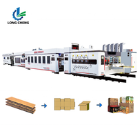 Nouvelle ligne de production entièrement automatique pour la fabrication de boîtes en carton ondulé, avec impression numérique, découpe rotative, rainurage et pliage-colleuse