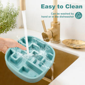 Köpek yavaş yiyecek kasesi anti-boğulma bulmaca besleyiciler çanak köpekler için boyun koruma kediler silikon pedleri Pet köpek yavaş yiyecek kasesi - Product Image 4