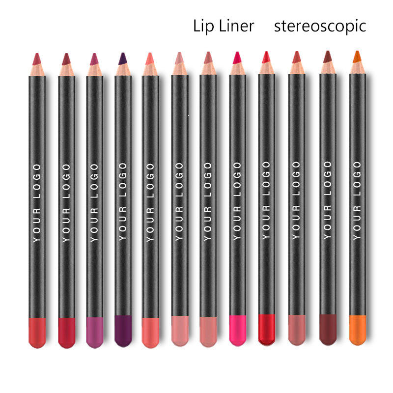 12-color lip liner pen set