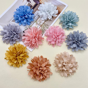 Accesorio de tela con flor de camelia de 20 cm, hecho a mano, para ramillete de boda, sombrero estilo coreano, adorno para zapatos. - Product Image 1