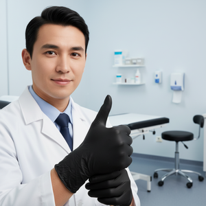 Gants jetables en caoutchouc Jianlong, en latex noir, haute élasticité, sans poudre, non stériles, pour l'entretien industriel, certifiés - Product Image 3