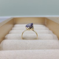 À la mode Anillos para mujeres bague de mariage en cristal naturel réglable pierre précieuse brute grenat rubis bague de naissance